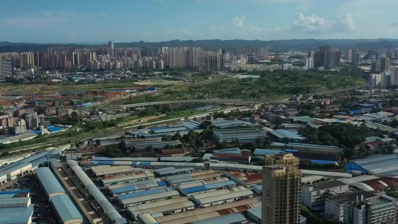 广西壮族自治区南宁市永和大桥蓝天城市航拍风光视频素材