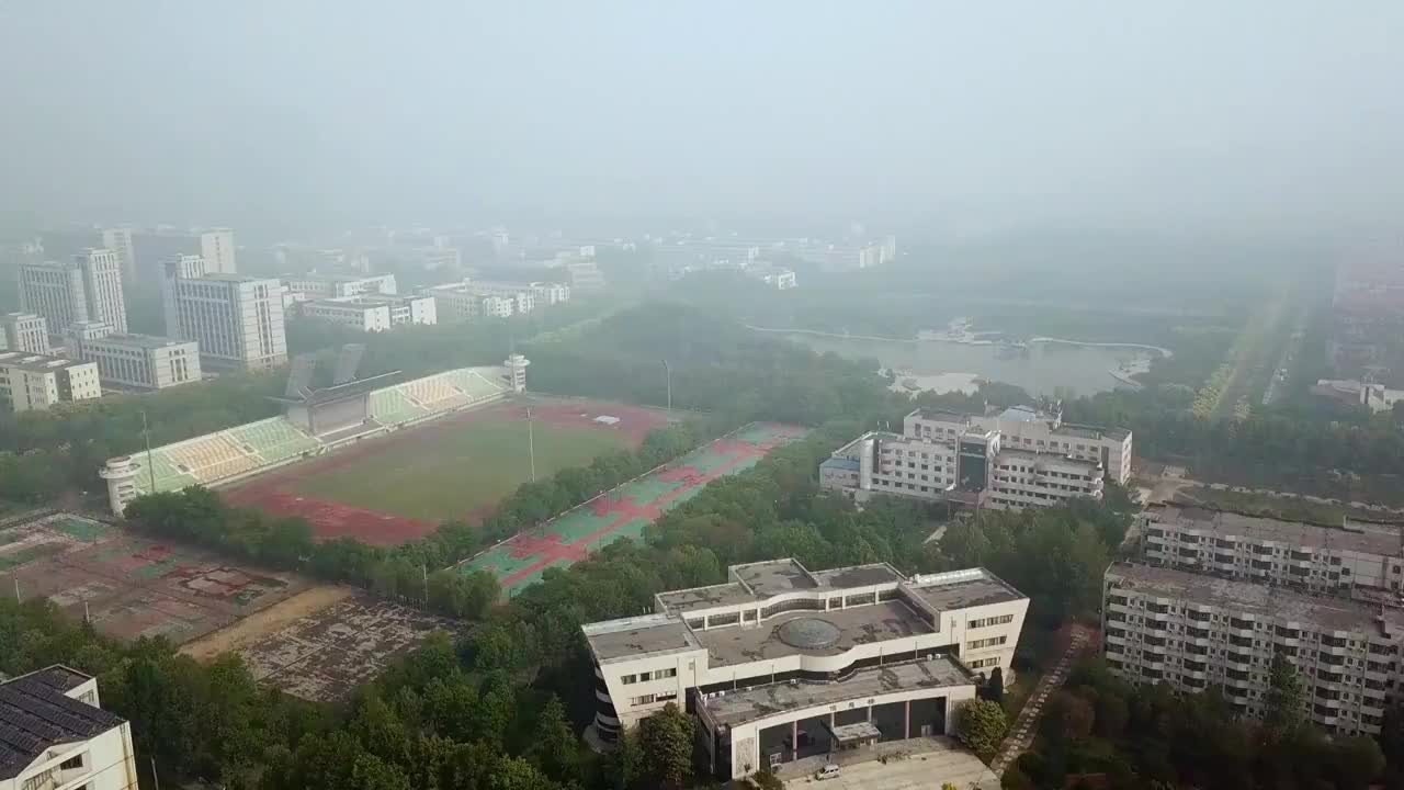 淄博  地标 航拍素材 山东 淄博市 城市 商业 风光片 4视频素材