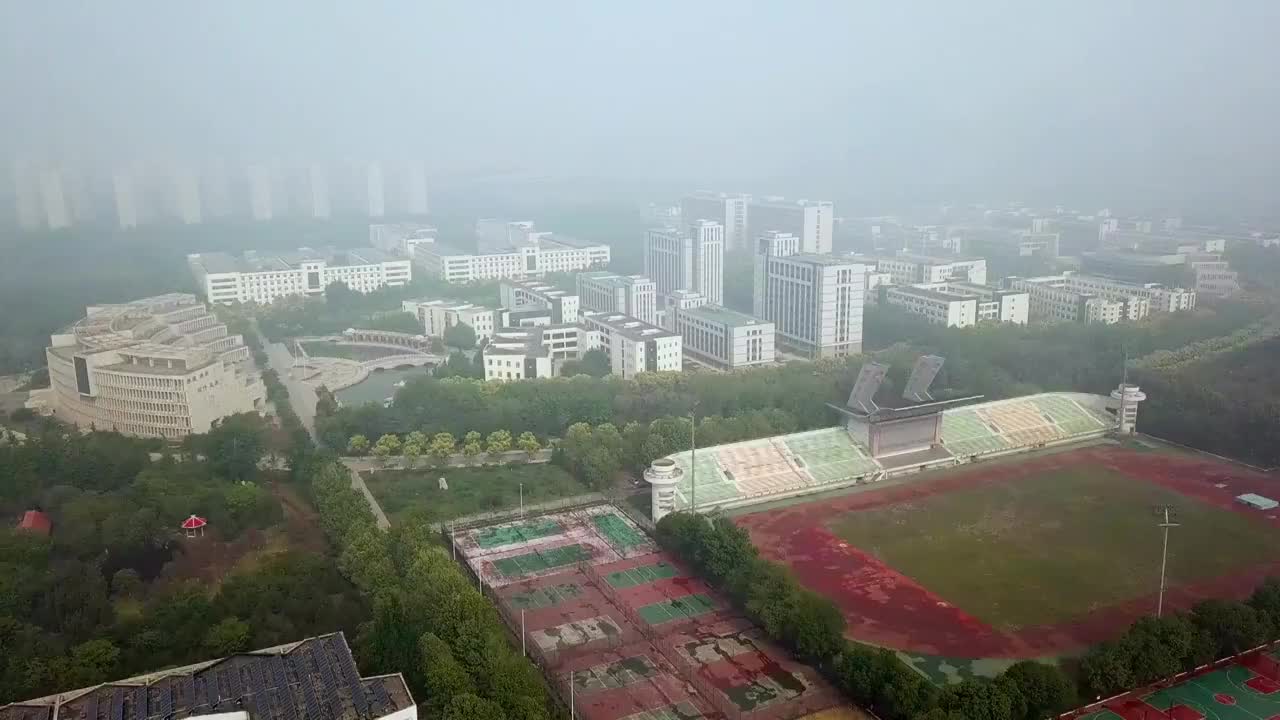 淄博  地标 航拍素材 山东 淄博市 城市 商业 风光片 4视频素材