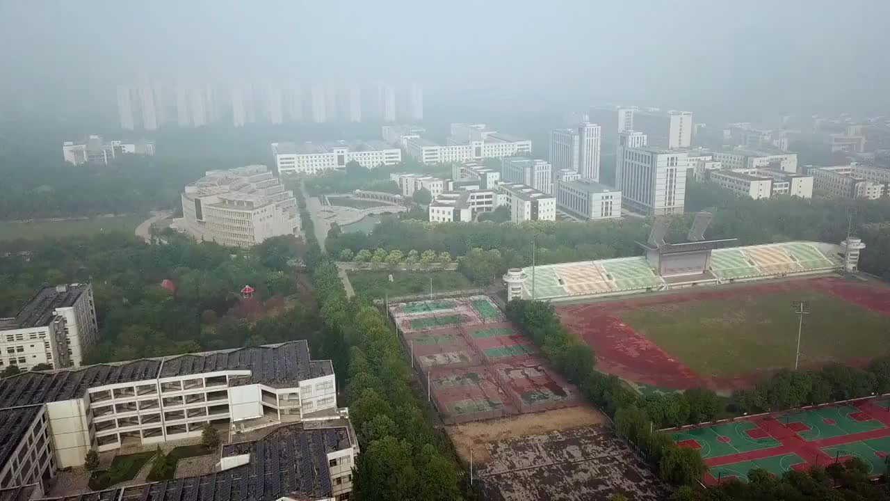 淄博  地标 航拍素材 山东 淄博市 城市 商业 风光片 4视频素材