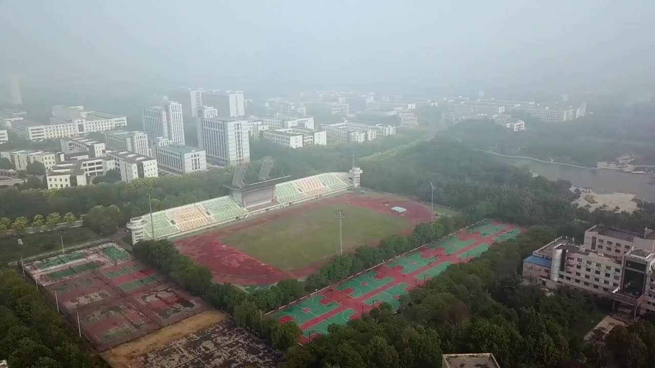 淄博  地标 航拍素材 山东 淄博市 城市 商业 风光片 4视频素材