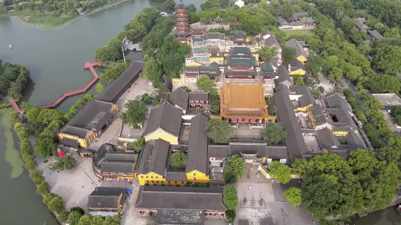 金山寺航拍视频素材