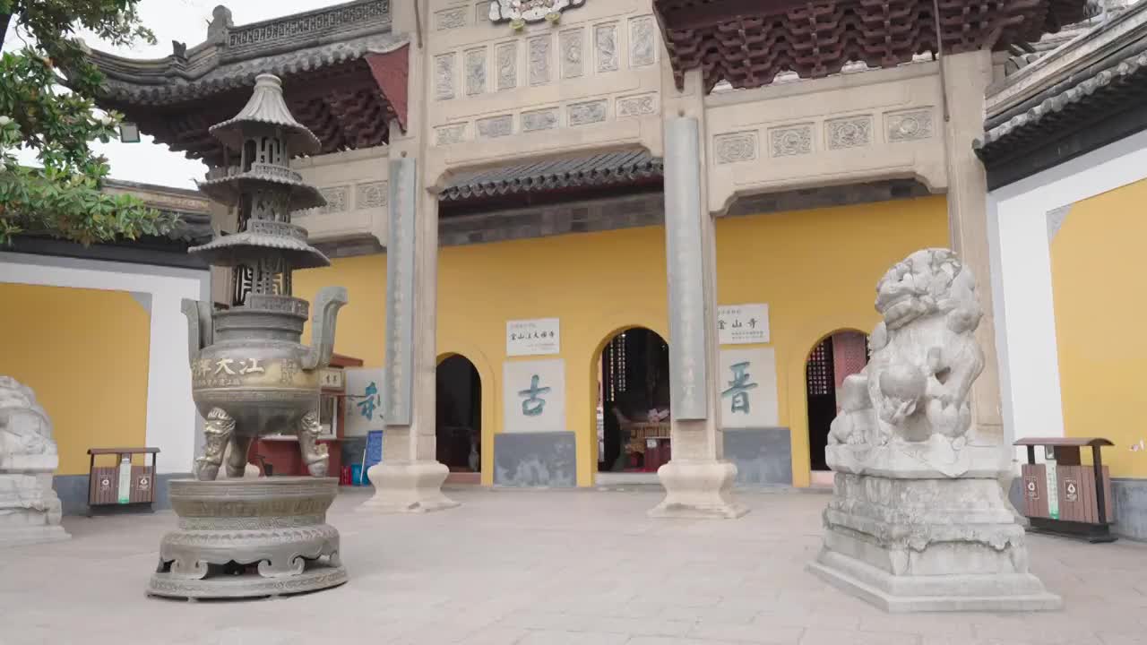 镇江金山寺视频素材