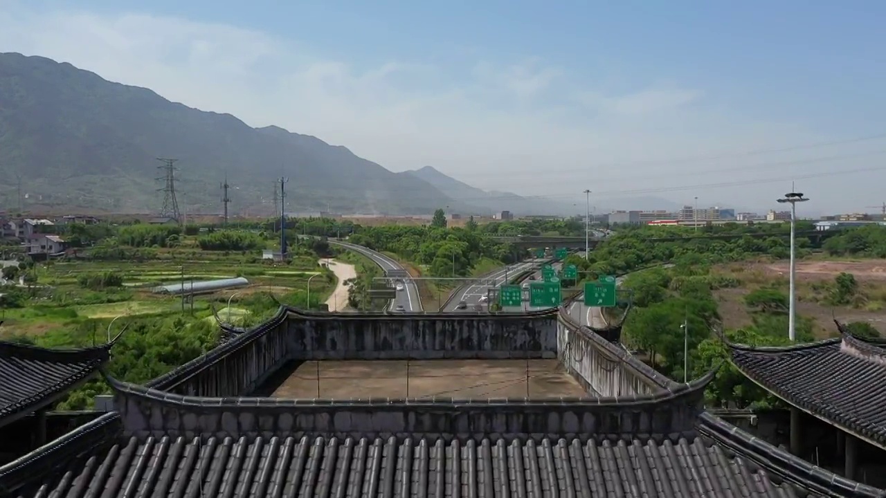 丽水富岭高速枢纽航拍03（4K）视频素材