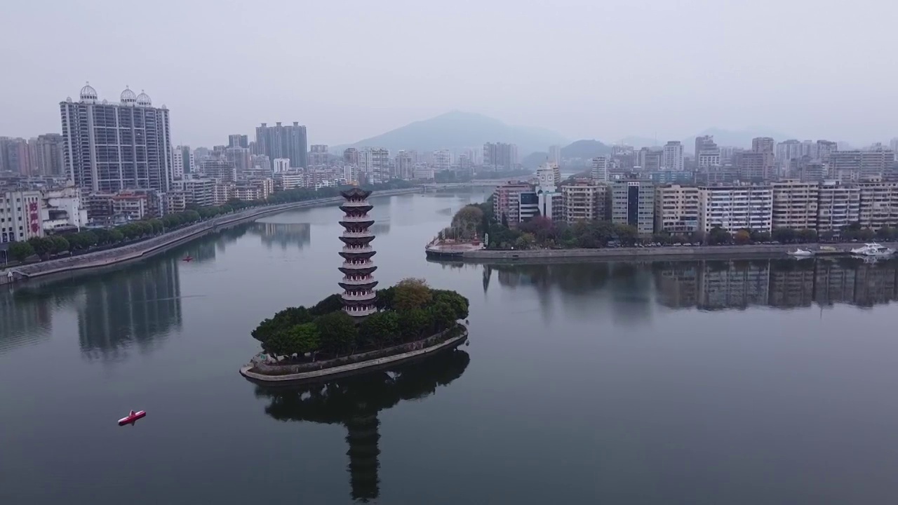 韶关 地标 航拍素材 广东省 韶关市 城市 商业 风光片视频素材