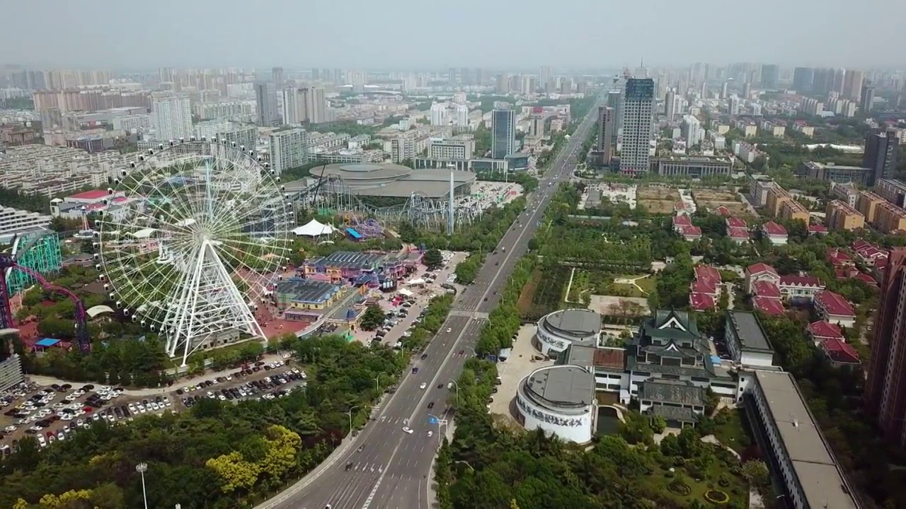 潍坊 地标 航拍素材 山东 潍坊市 城市 商业 风光片 4k视频素材