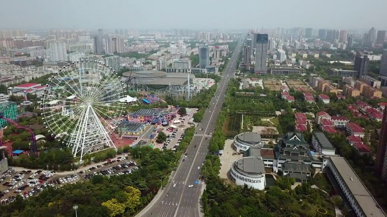 潍坊 地标 航拍素材 山东 潍坊市 城市 商业 风光片 4k视频素材