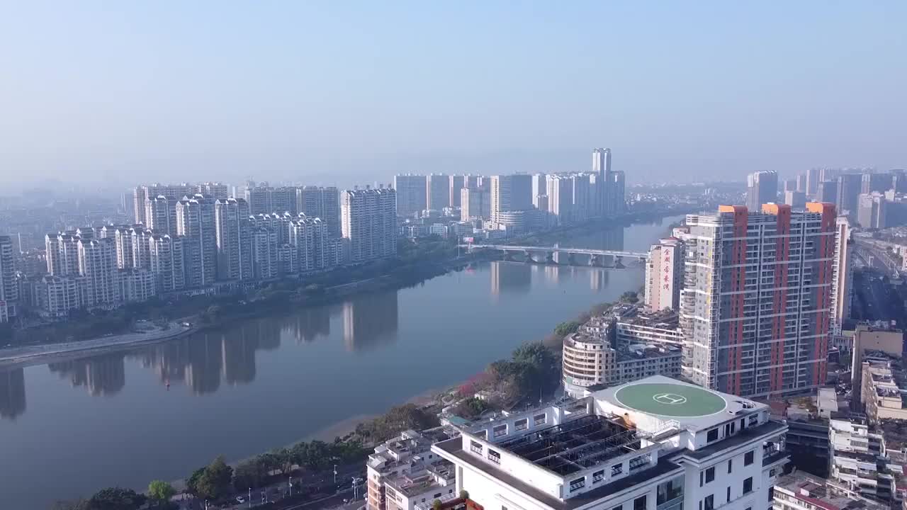 揭阳 地标 航拍素材 广东省 揭阳市 城市 商业 风光片 4视频素材