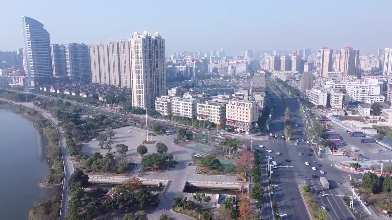 揭阳 地标 航拍素材 广东省 揭阳市 城市 商业 风光片 4视频素材