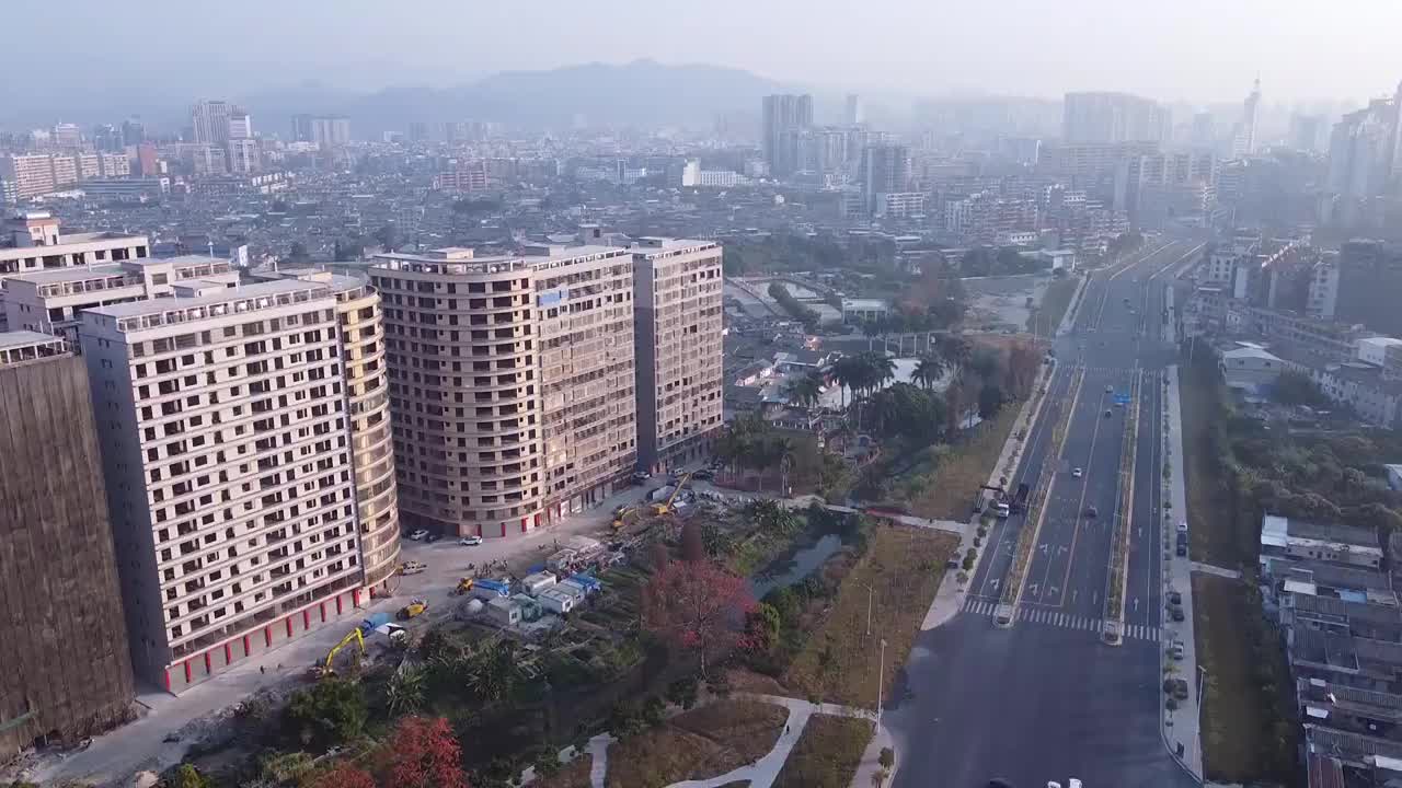 揭阳 地标 航拍素材 广东省 揭阳市 城市 商业 风光片 4视频素材