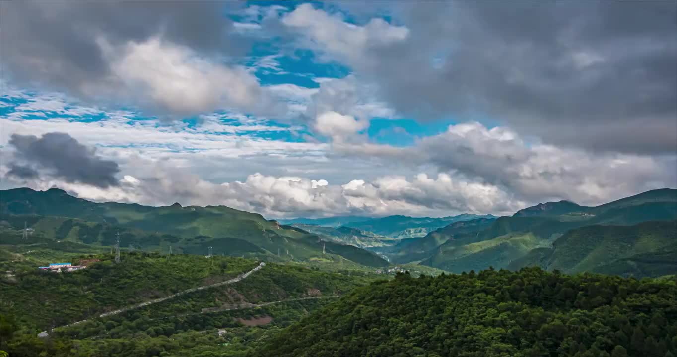 山谷云海流云变幻延时视频素材