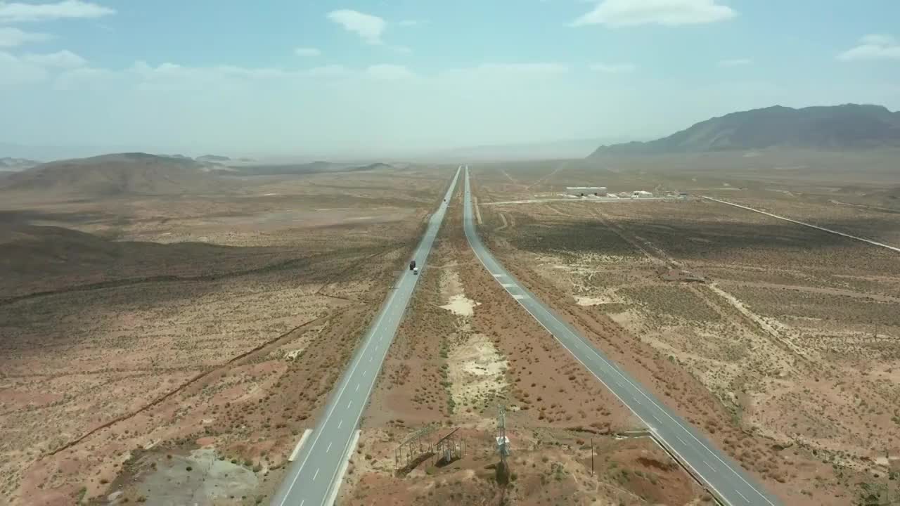 航拍青海德小高速沿途风景视频素材