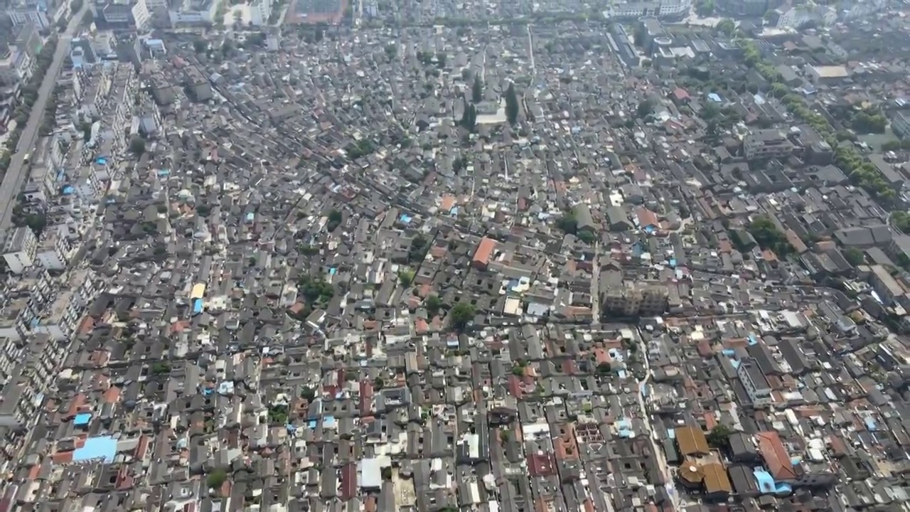 扬州老城区建筑群视频素材