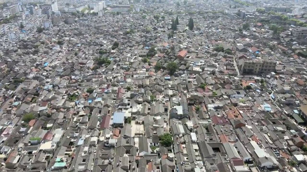 扬州市区建筑群视频素材