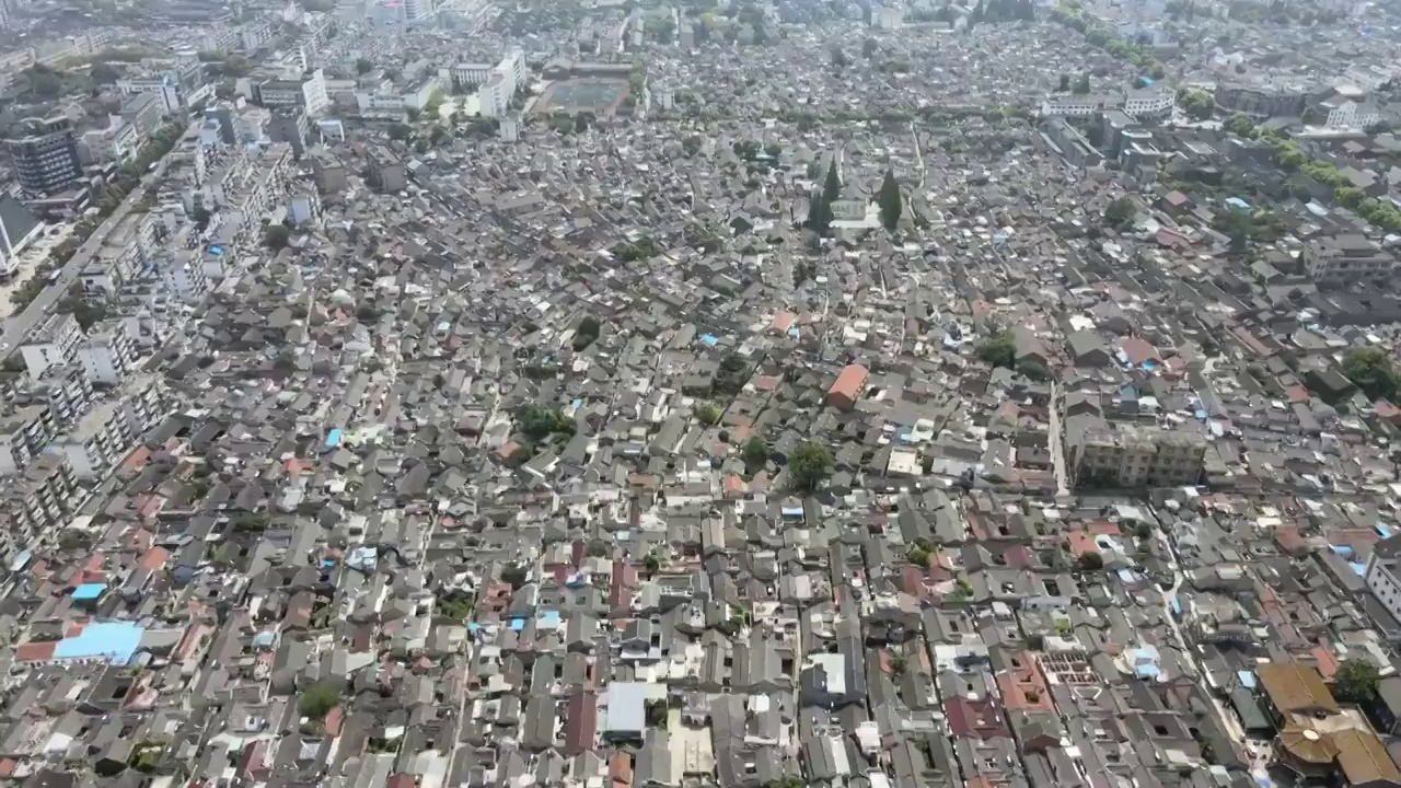 扬州老城区建筑景观视频素材