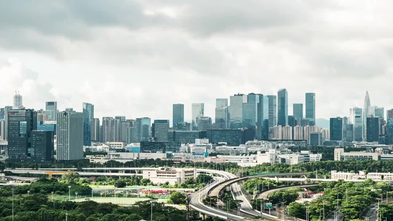 深圳科技园天际线视频素材