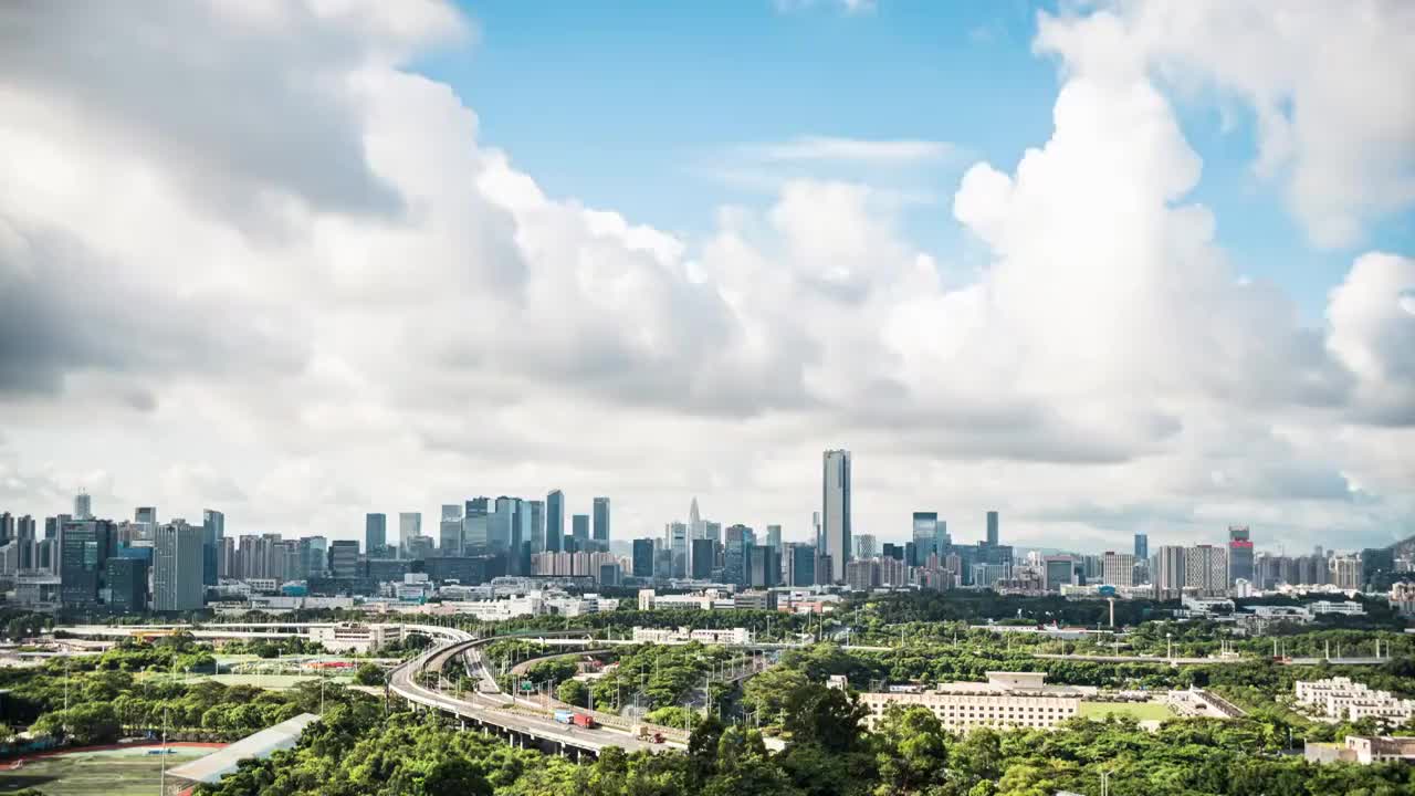 深圳南山科技园天际线视频素材