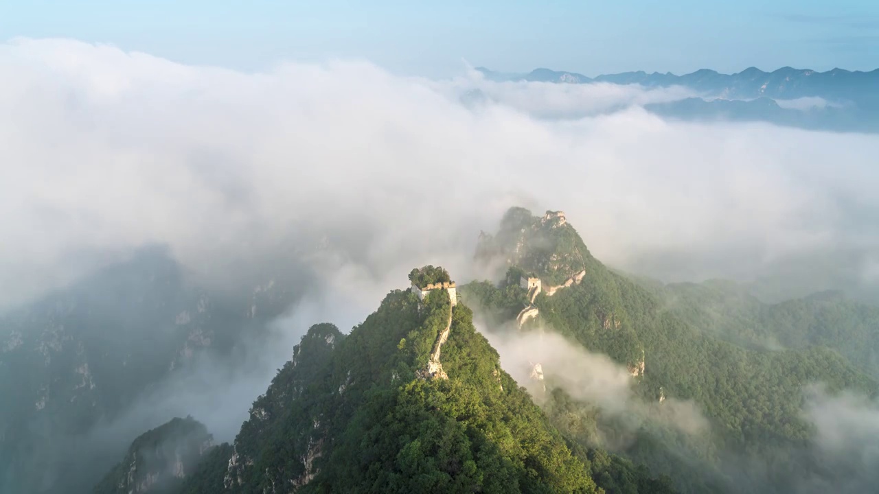 北京长城云海视频素材