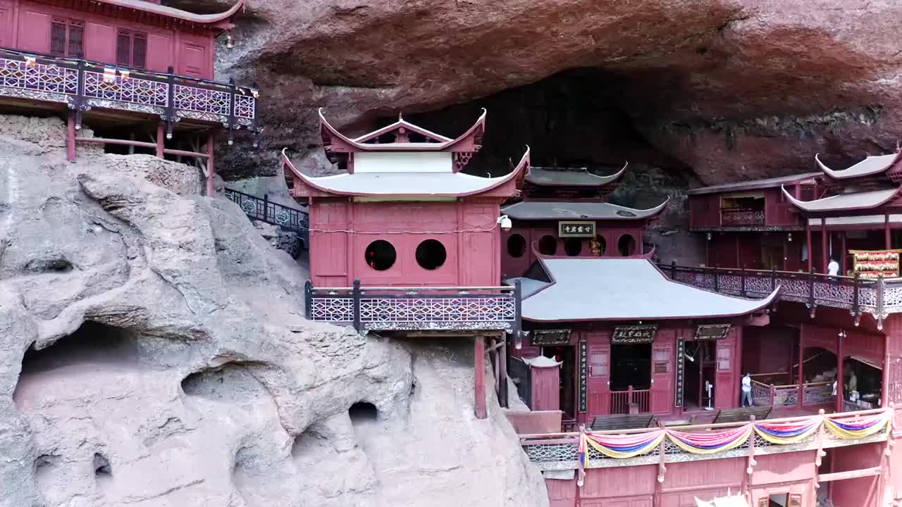 福建三明泰宁甘露岩寺视频素材