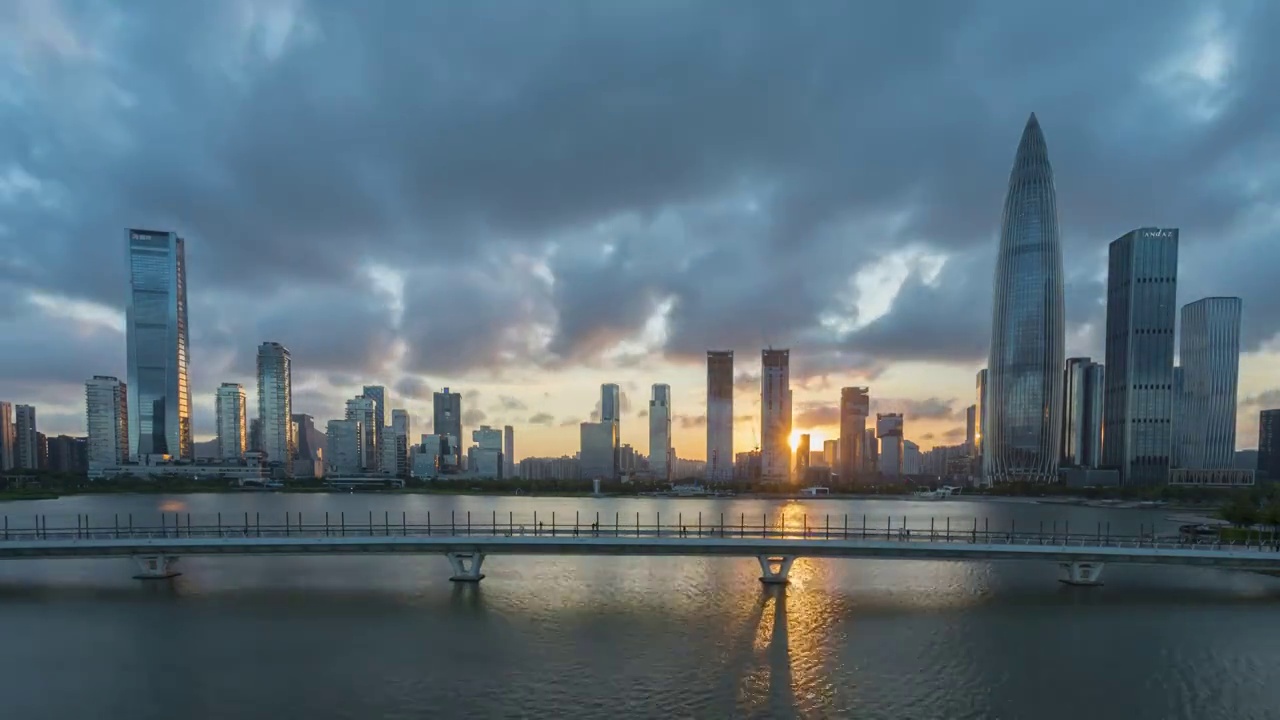 深圳湾后海美景视频素材