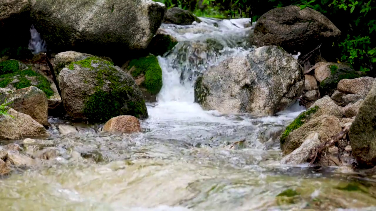 原生态河水视频素材