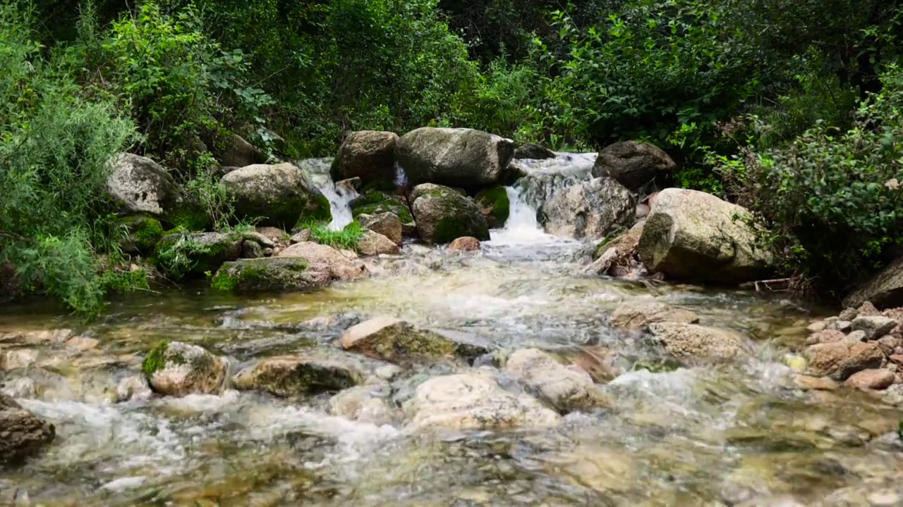 原生态河水视频素材