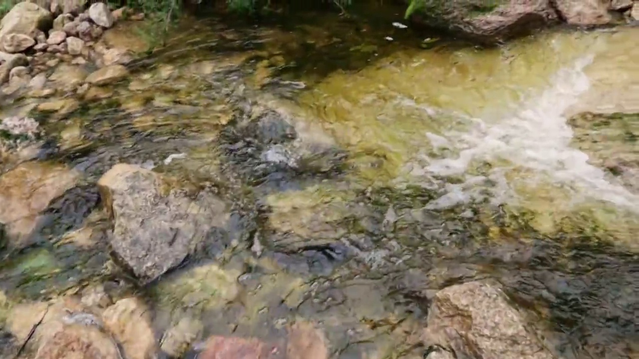 原生态河水视频素材