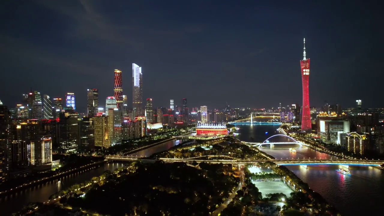 广州地标夜景视频素材