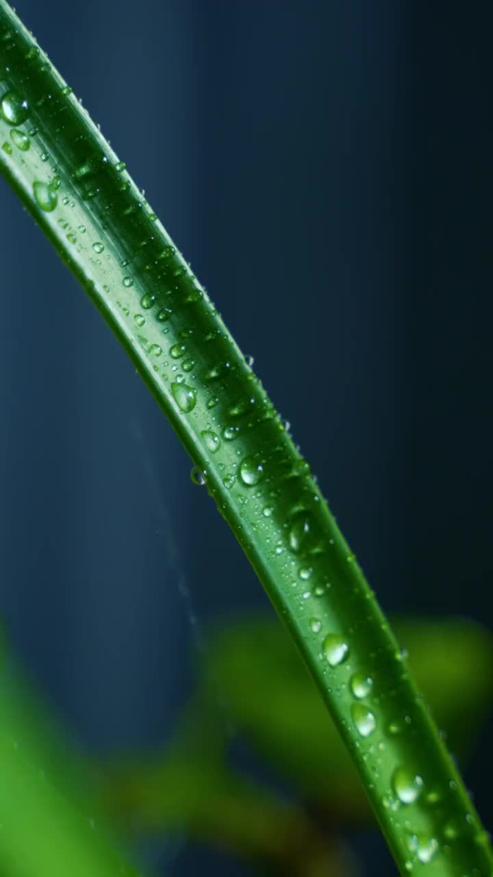 叶子 雨 水滴视频素材