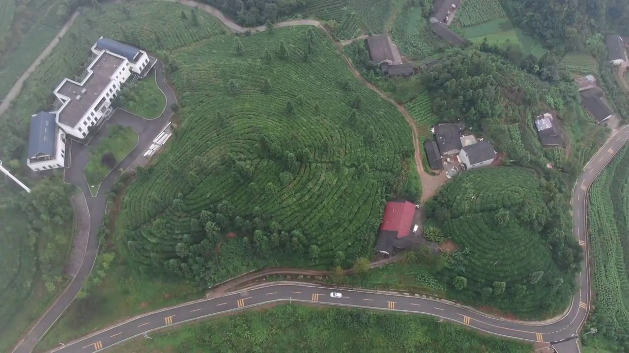 宜昌白云山山顶航拍视频素材