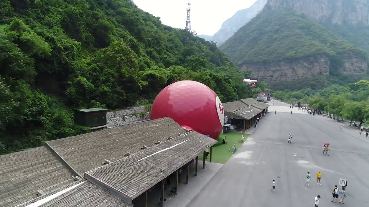 云台山小寨沟美食城视频素材