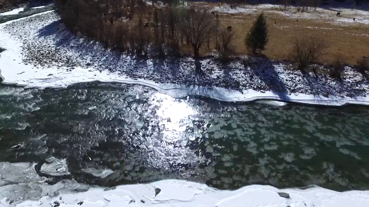 川西雪景航拍视频素材