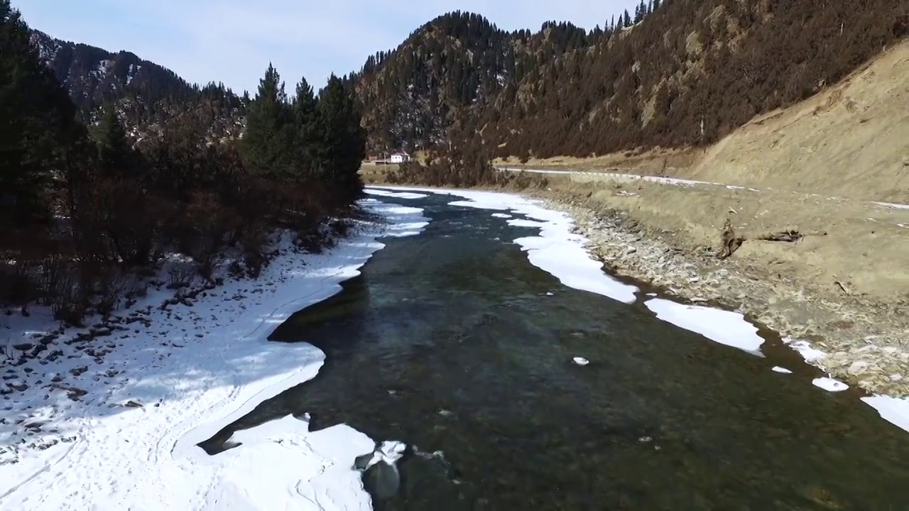 川西雪景航拍视频素材