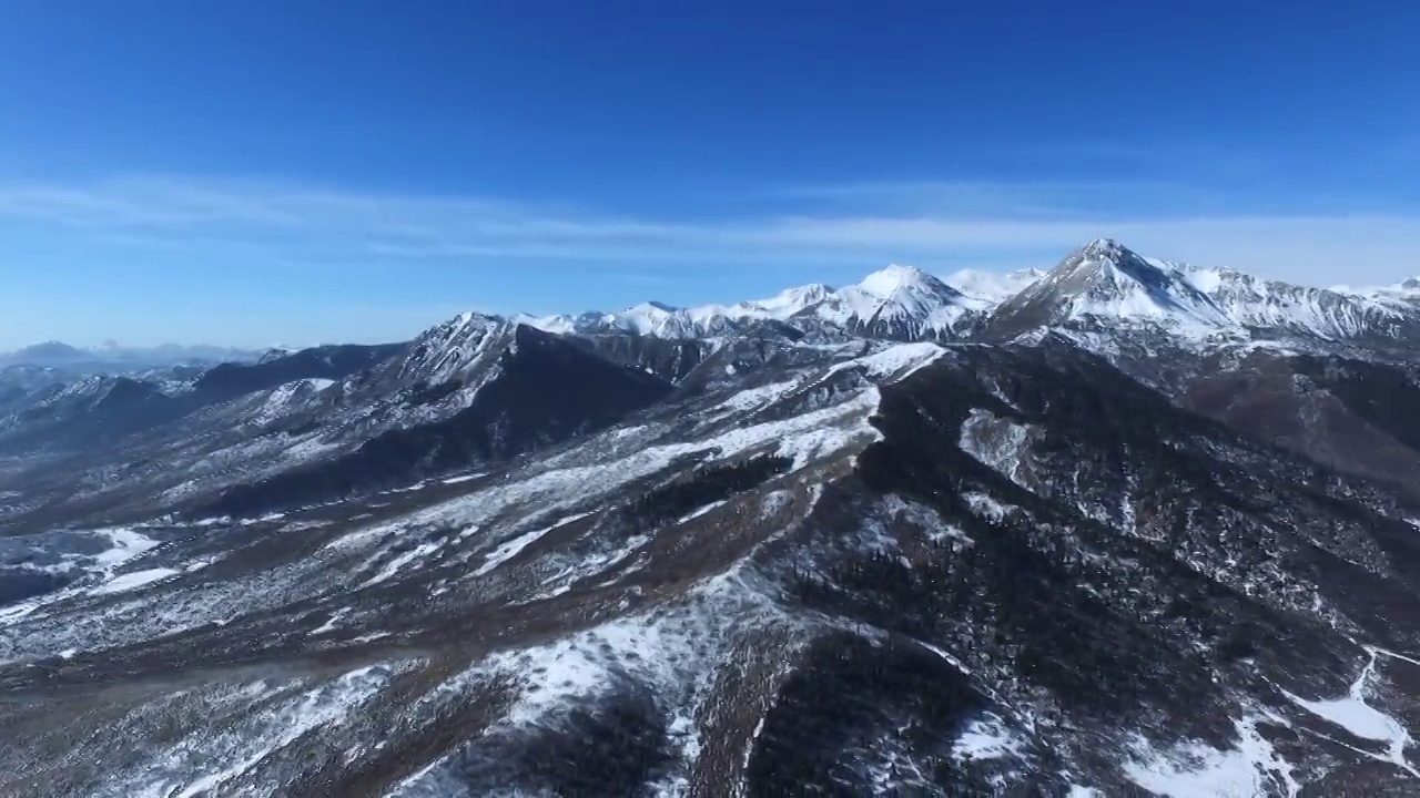 川西雪景航拍视频素材