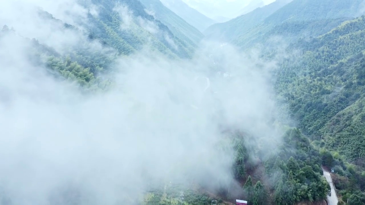 福建武夷山云雾山林航拍视频素材