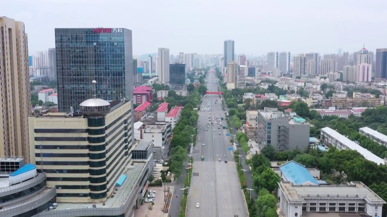 济南城市内的道路视频素材