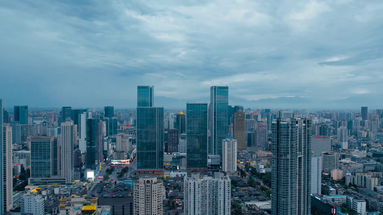 成都航拍摄影-成都市中心春熙路太古里IFS地标航拍 高画质视频素材