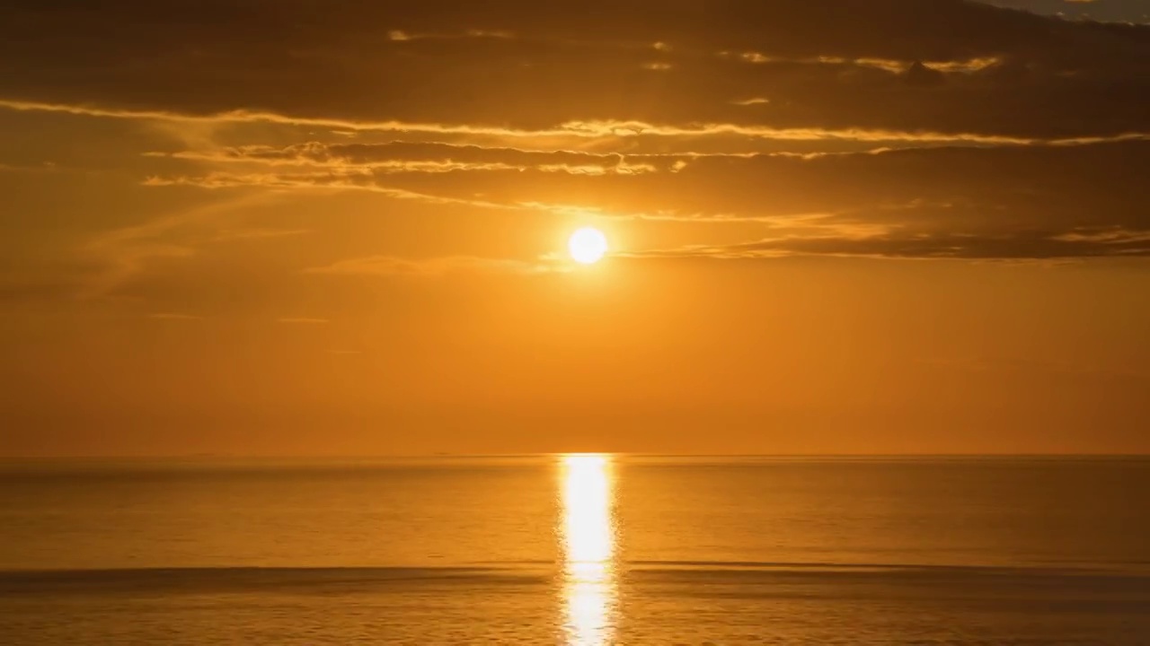 海上日落延时视频素材