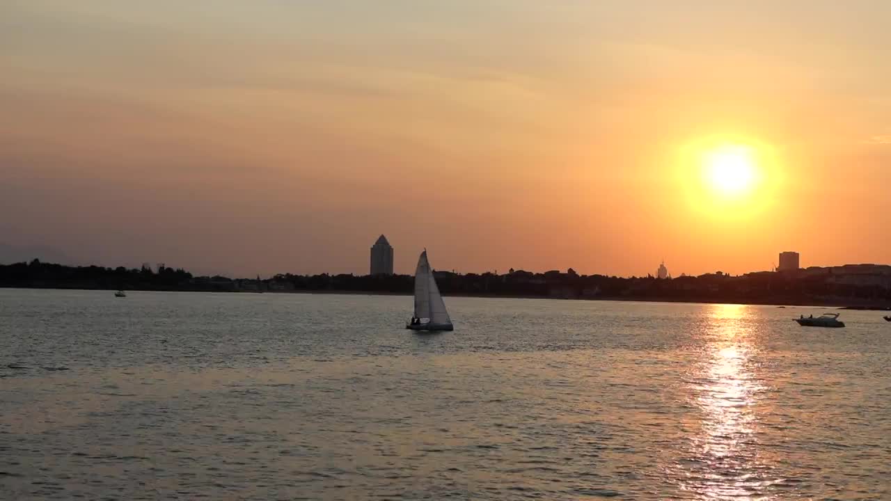 海上日落视频素材