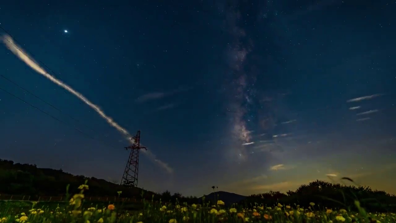 宁波四明山星空延时视频素材