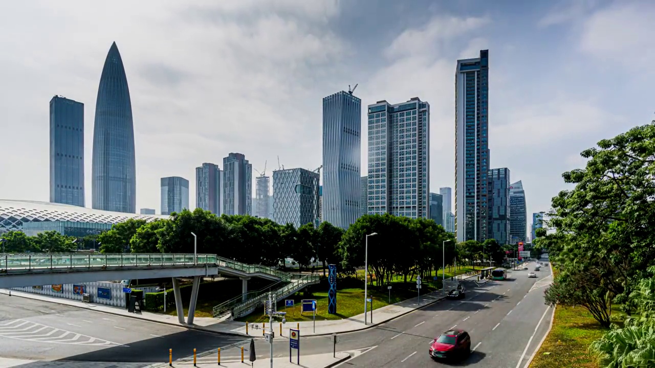 深圳城市建筑延时摄影视频素材