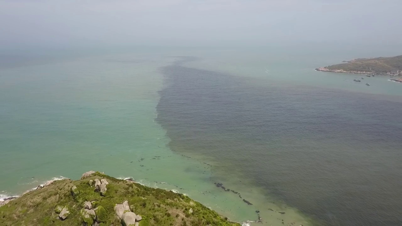 东极岛-庙子湖岛-海水分层视频下载