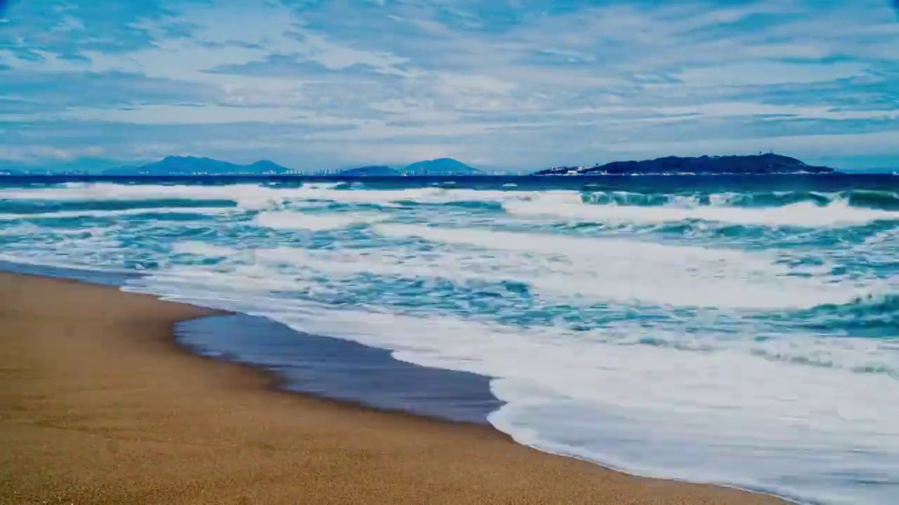 海南亚龙湾自然景观延时摄影视频素材