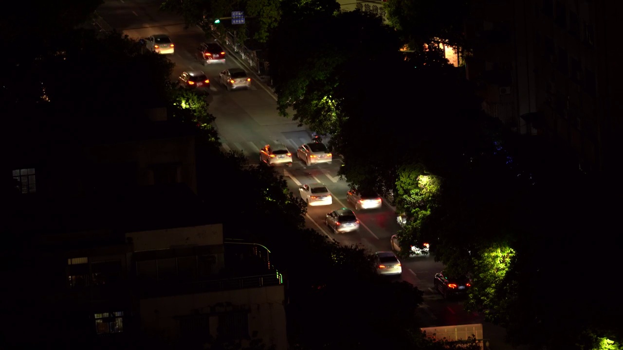 广东省中山市夜景交通车流视频素材