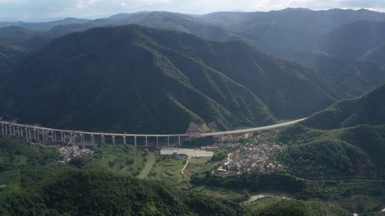 云南省昆明市郊区山区森林航拍风光视频素材