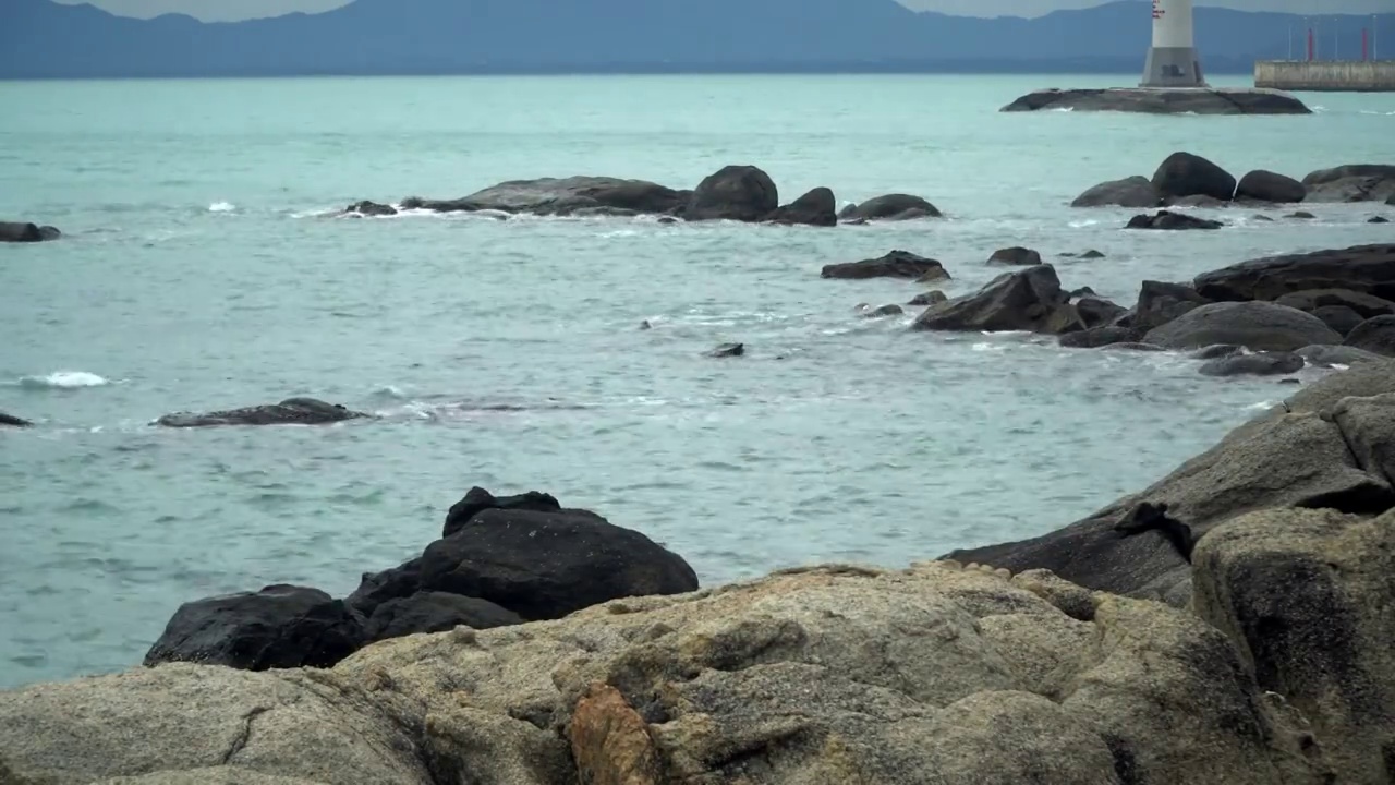 海南三亚亚龙湾自然风景视频素材