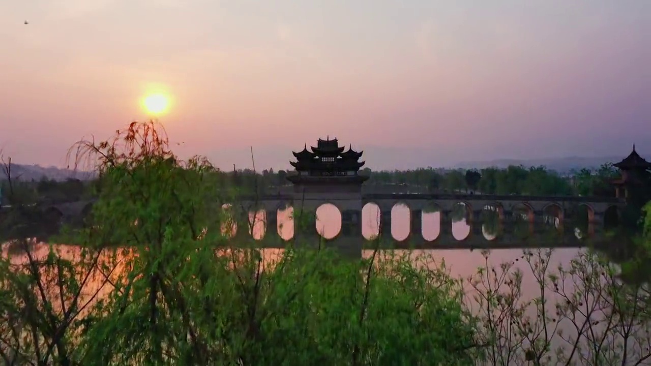 建水双龙桥视频素材