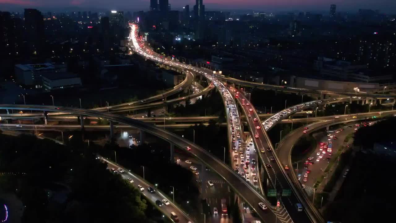 赛虹桥夜景视频素材