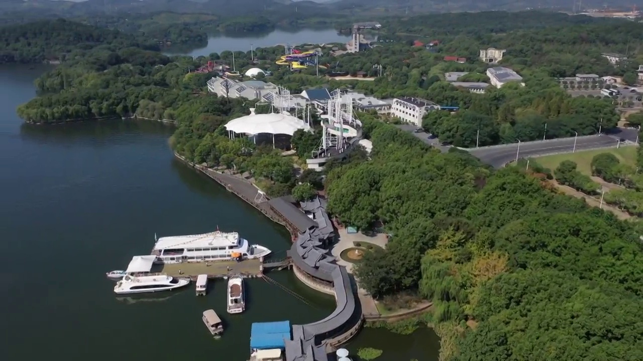 江苏溧阳天目湖景区视频素材