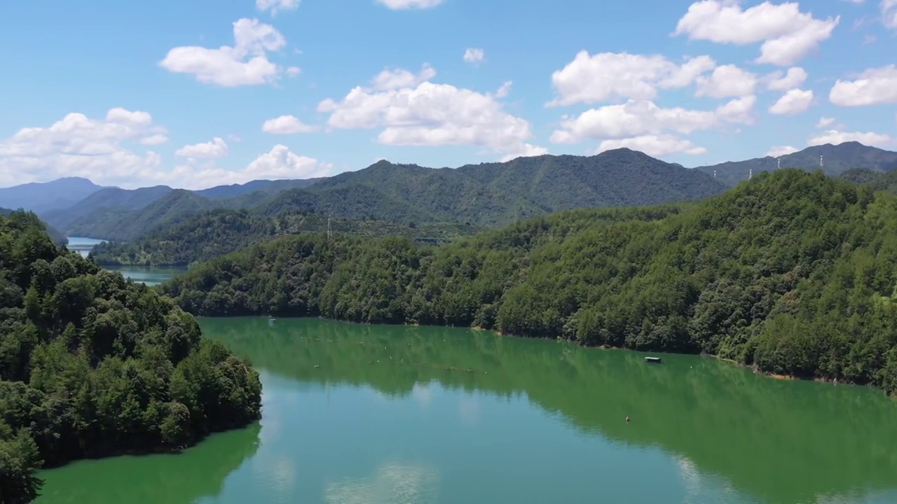 浙江丽水云和湖仙宫景区视频素材